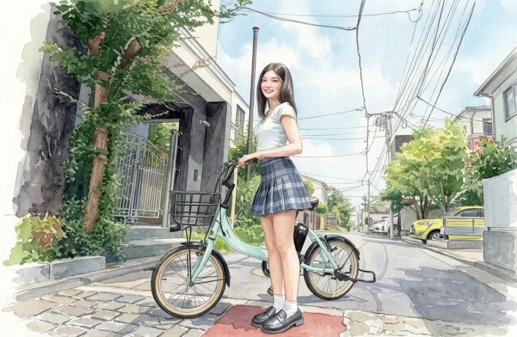 記事から着想した架空人物の水彩風AIアート。タレント本人の画像ではありません。