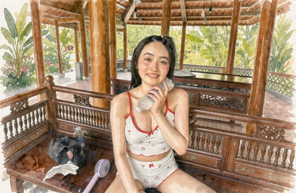 記事から着想した架空人物の水彩風AIアート。タレント本人の画像ではありません。