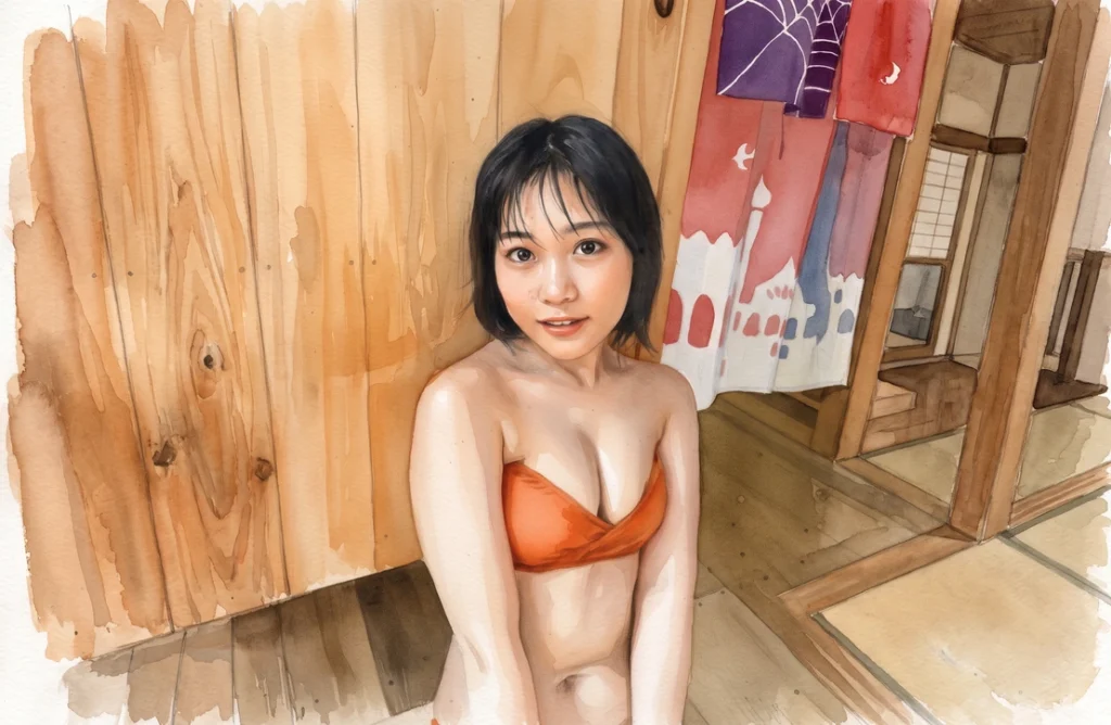 記事から着想した架空人物の水彩風AIアート。タレント本人の画像ではありません。