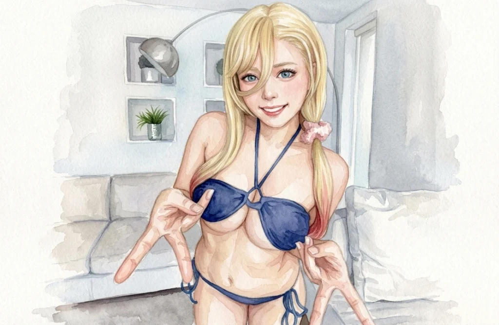 記事から着想した架空人物の水彩風AIアート。タレント本人の画像ではありません。