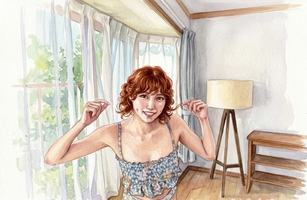 記事から着想した架空人物の水彩風AIアート。タレント本人の画像ではありません。
